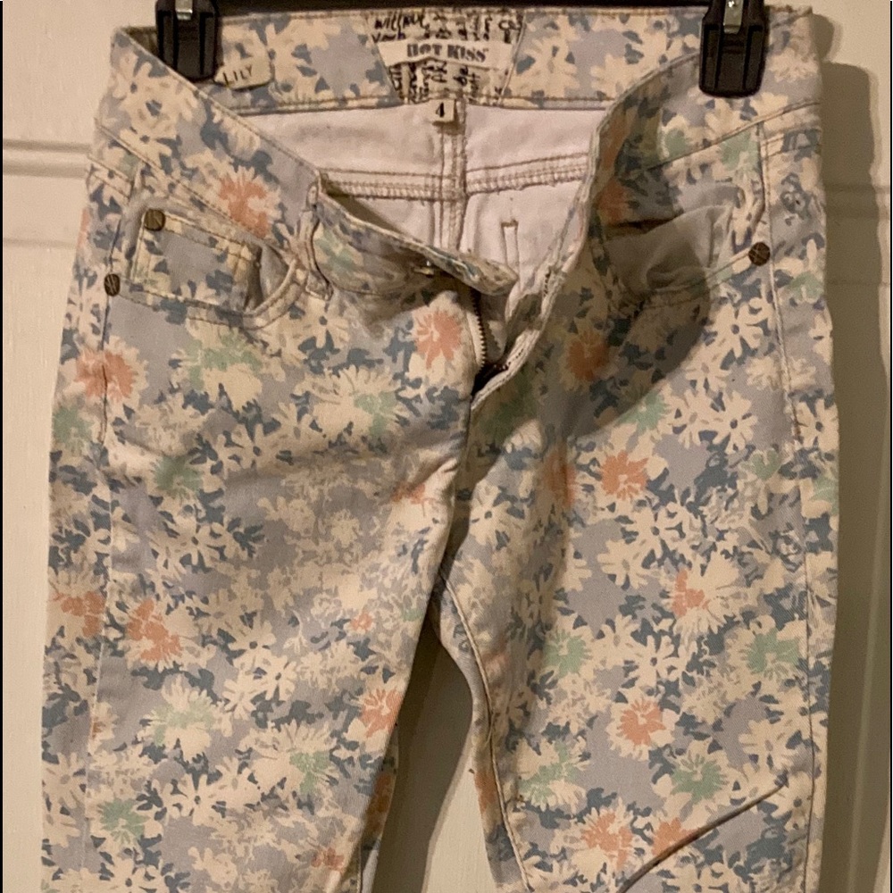 Ladies floral jeans